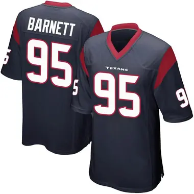 Derek Barnett Men's Game Navy Blue Houston Texans Team Color Jersey