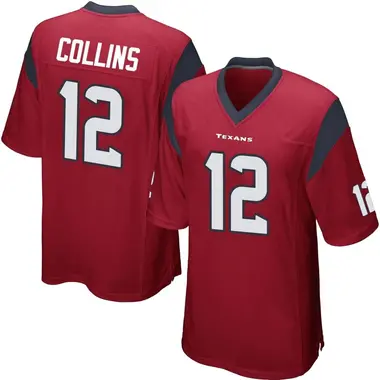 Nico Collins Youth Game Red Houston Texans Alternate Jersey
